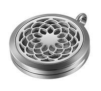 JewelryWe Aromaterapia Collana con Pendente Diffusore dell'Olio Essenziale, Rosa Ciondolo Retro Annata Collana del Profumo Regalo Originale per Il Amore, 6 Feltri da Cambiare, Portafoto