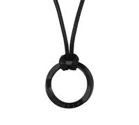 JewelryWe Collana con Pendente Vichinga per Uomo: Catena in Pelle con Ciondolo con 24 Rune Nordiche Regalo per Uomo Donna