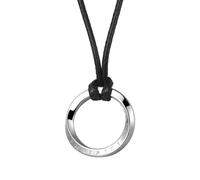 JewelryWe Collana con Pendente Vichinga per Uomo: Catena in Pelle con Ciondolo con 24 Rune Nordiche Regalo per Uomo Donna