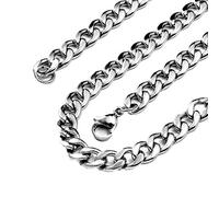JewelryWe Collana Elegante Morellato da Uomo: Catena a Maglie di Grano a Sfera Colore Argento in Acciaio Inossidabile