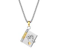 JewelryWe - Collana Libro Aperta My Little Star, Idee Regalo per la Figlia da Padre e Madre, con 6 Pagine, Doni d'amore