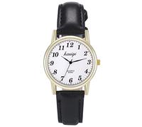 JewelryWe Coppia di Orologi Analogici Al Quarzo Partner Amicizia Orologio Da Polso Classico Semplice Cinturino In Pelle Coppia Orologio per Uomo Donna Nero/Marrone, 1-nero (donna), cinghia