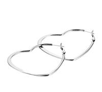 Jewelrywe Gioielli Orecchini da Donna,Acciaio Inossidabile,Love Cuore Sweet,Argento 35MM (con Borsa Regalo)