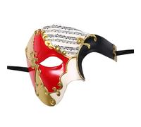 JewelryWe Maschera veneziana da uomo e da donna, maschere di carnevale, Plastica