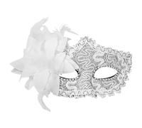 JewelryWe Maschera veneziana in pizzo con farfalle da donna in pizzo con farfalla maschera maschera maschera con strass vintage anni '20 per Carnevale Halloween Party, Plastica Pizzo