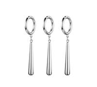 JewelryWe One Piece - Orecchini da uomo in acciaio inox Roronoa Zorro, orecchini a cerchio Huggie con clip, orecchini a clip, per cosplay, gioielli per gli amanti degli anime di Lorenor Zorro