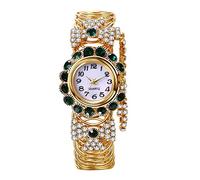 JewelryWe Orologi da Polso da Donna Ragazza,Cinturino Elastico Regolabile,Rotondo Quadrante con Cubic Zirconia Lucido,Colore da Scelta