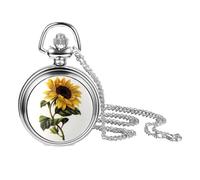 JewelryWe Orologi Da Tasca Con Catena: Romantico Orologio Da Tasca A Forma di girasole, Adatto All'uso Quotidiano E Un Ottimo Regalo Per Gli Amici.