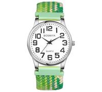 JewelryWe Orologi elastici da uomo/donna: orologio da polso con cinturino elastico al quarzo analogico, facile da leggere, con cinturino in corda intrecciata e cinturino di espansione