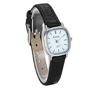 JewelryWe Orologio al polso da donna, della cinghia di cuoio, del quadrante quadrato piccolo, Orologio alla Moda,Regalo perfetto