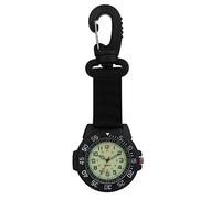 JewelryWe Orologio al quarzo con Moschettone Digitale con Bussola, Orologio Multifunzionale per Medici,Orologio Sportivo all'aperto,Clip-on Carabiner Pocket Watch Nurse
