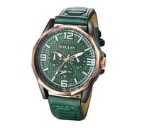 JewelryWe - Orologio al Quarzo da Uomo in Pelle, Orologio al Lavoro Quadrantini Finti, Quadrante Grande Facile da Leggere,Idee Regalo