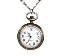 JewelryWe Orologio Analogico al Quarzo da Tasca: Orologio Semplice Gotico Numeri Arabi con Catena Idee Regalo per lui lei