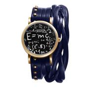 JewelryWe Orologio Analogico al Quarzo Punk: Orologio in Pelle Multifili in Pelle Halloween Numeri Carini Orologio da Uomo Donna