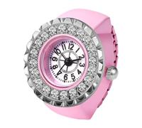JewelryWe - Orologio Analogico da Dito con Diamante da Uomo e Donna Elastico al Quarzo Orologio Piccolo Colore da scelta
