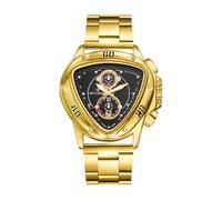 JewelryWe Orologio Analogico da Polso da Uomo: Orologio Quadrante Triangolo Calendario con Scala a Punti e Lancette Luminose Idee Regalo per lui