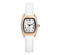 JewelryWe Orologio Analogico Elegante da Donna: Orologio da Polso Quadrante Forma a Botte CON Zircone Numero Romano Idee Regalo per lei