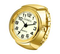 JewelryWe - Orologio da Dito da Uomo Donna con Elastico Rotondo al Quarzo Idee Regalo