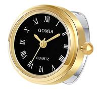 JewelryWe Orologio da dito da uomo e donna con elastico rotondo al quarzo, Anello Orologio Numero Romano, Colore da Scelta