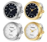 JewelryWe Orologio da dito da uomo e donna con elastico rotondo al quarzo, Anello Orologio Stile Semplice, Colore da Scelta,Regalo per Natale