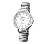 JewelryWe Orologio da Donna Cinturino Elastico: Quadrante Rotondo Grande Lancette Luminose Impara Ora Orologio al Quarzo Regalo per Mamma Anziani