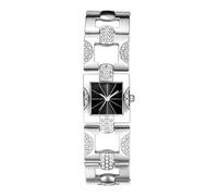 JewelryWe - Orologio da Donna con Quadrato Piccolo Orologio da Polso Analogico al Quarzo con Strass Glitterati