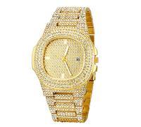 JewelryWe Orologio da Polso al Quarzo per Donna, con Strass e Bracciale, Senza Numeri - Regalo per Amica, Fidanzata, Mamma
