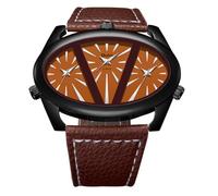JewelryWe Orologio da polso analogico al quarzo da uomo con cinturino ovale | Cornice geometrica, display a strati, riunioni in ufficio, serate in città, viaggi nel fine settimana, piani per cene