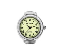 JewelryWe Orologio da polso da donna con quadrante retrò con cinturino elastico regolabile al quarzo, Numeri argento-romani