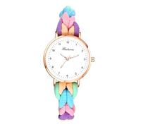 JewelryWe Orologio da Polso Elastico da Donna: Orologio Simpatici Cinturini Elastici Stampati Colorati per Ragazze Donne