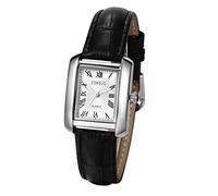 JewelryWe - Orologio da Polso in Cuoio con Numeri Romani, Orologio al Quarzo Vintage da Uomo Donna, Regalo per Lui Lei
