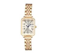 JewelryWe Orologio Da Polso Quadrato： Alla Moda Un Orologio Con Scale Numeriche Arabe Da Indossare Ogni Giorno