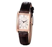 JewelryWe Orologio da Polso Quadrato da Donna: Orologio Numero Romano Cinturino in Pelle Idee Regalo per lei