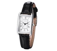 JewelryWe Orologio da Polso Quadrato da Donna: Orologio Numero Romano Cinturino in Pelle Idee Regalo per lei