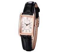 JewelryWe Orologio da Polso Quadrato da Donna: Orologio Numero Romano Cinturino in Pelle Idee Regalo per lei