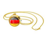 JewelryWe Orologio da Tasca Analogico al Quarzo: con Bandiera della Coppa del Mondo Regalo per Uomo e Donna