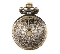 Jewelrywe Orologio da tasca Bronce retr¨° vintage A lunga catena ciondolo tondo 80 cm, Orologio da tasca donne Unisex, Il regalo di Natale