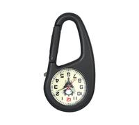 JewelryWe Orologio da tasca con moschettone, viso luminoso, analogico, al quarzo, per medici, infermiere, paramedici, cuochi, D - Teschio - B