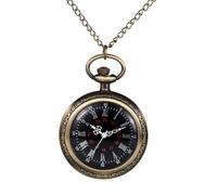 JewelryWe Orologio da Tasca da Uomo Donna: Orologio Analogico 24 Ore con Numero Romano Collana con Orologio