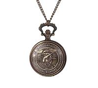 JewelryWe - Orologio da Tasca Gotico Classico da Uomo Donna Colore Bronzo Marina Americana