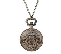 JewelryWe - Orologio da Tasca Gotico Classico da Uomo Donna Disegno Americano Colore Bronzo