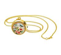JewelryWe Orologio da Tasca,Orologio Gotico Classico al quarzo, con Catena Lunga,Colore Oro