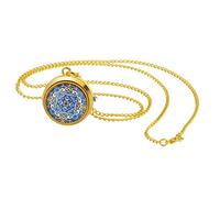 JewelryWe Orologio da Tasca,Orologio Gotico Classico al quarzo, con Catena Lunga,Colore Oro