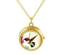 JewelryWe Orologio da Tasca,Orologio Gotico Classico al quarzo, con Catena Lunga,Colore Oro