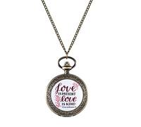 JewelryWe Orologio da Tasca Preghiere Frase da Bibbia da Uomo Donna Regalo