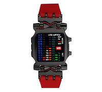 JewelryWe Orologio digitale da uomo da donna con LED binario impermeabile 30 m, cinturino in lega, sportivo, militare, orologio da polso per lui e per lei
