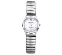 JewelryWe Orologio Elastico Argento da Donna: Orologio da Polso Quadrato Piccolo all Moda Idee Regalo per lei