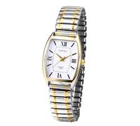 JewelryWe - Orologio Elastico da Polso da Donna Numero Romano Cinturino in Lega Quadrante Quadrato Colore Oro/Argento/Oro Rosa