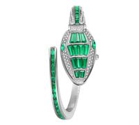 JewelryWe Orologio Elastico Serpente da Donna: Orologio Analogico con Zircone Vintage Memoriale Idee Regalo per lei