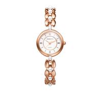 JewelryWe - Orologio Piccolo da Polso da Donna, Orologio al Quarzo Cinturino con Perline, Quadrante Piccolo Numero Romano, Idee Regalo per lei